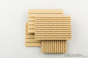 Bamboo / Wood Acoustic Panel for Wall / Ceiling – Sound Absorbing, Natural Grooved Interior Panel