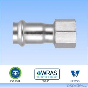 Stainless steel press fitting female coupling V profile M profile 304/316L