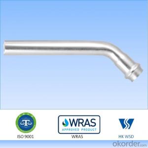 Stainless steel press fitting 45° bend with plain end V Profile M Profile 304/316L System 1