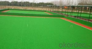 The multi-purpose artificial grass is used in the playground.