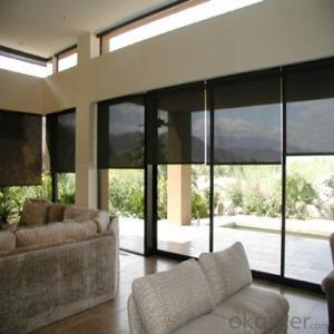 Vertical outdoor motorized roller blind in many styles