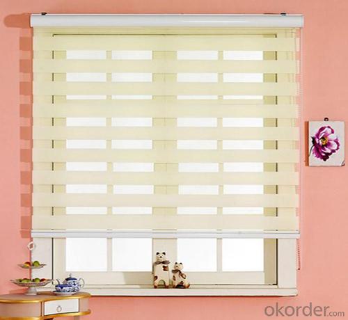 venetian blinds with motorized curtain for window System 1