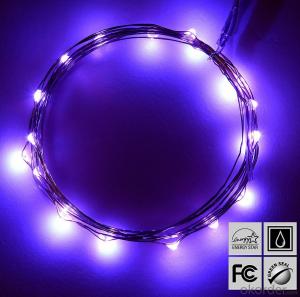 Outdoor Indoor Clear Purple Copper Wire String Lights for Wedding Christmas Decoration System 1