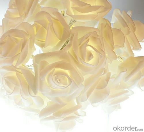 Yellow Rose-shaped Led String Lights for Festival Wedding Party Decoration System 1