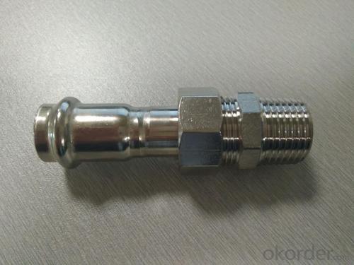 Stainless Steel Sanitary Fitting Male Union Adaptor 15.88 V Profile 304 System 1