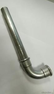 Stainless steel sanitary fitting 90deg elbow with pipe 35mm 316L