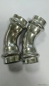 Stainless steel press fitting 45° bend V Profile 28mm V Profile 304 System 1