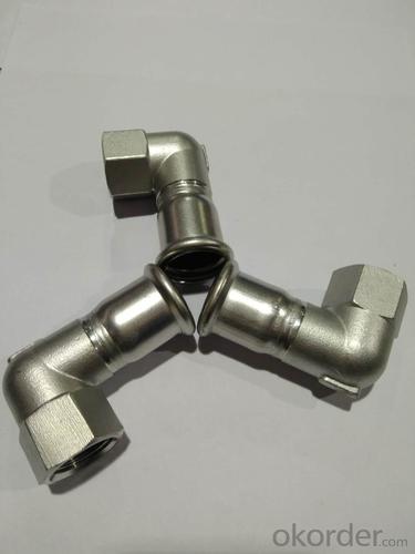 Stainless steel sanitary fitting 90° Angle Adaptor DN15 M Profile 304 System 1