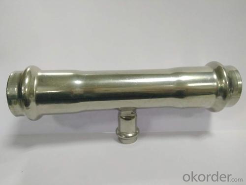 Stainless Steel Sanitary Fitting Reducing Tee DN32x15 V Profile 304 System 1