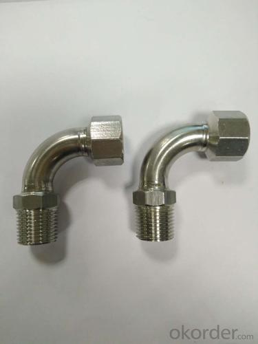 Stainless Steel Sanitary Fitting 90deg Elbow with Female &amp; Male Thread DN15x1/2 V Profile 304 System 1