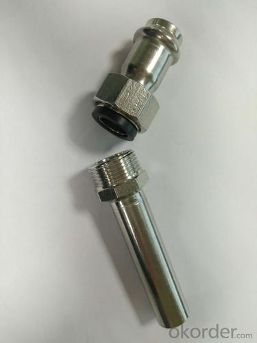 Stainless Steel Sanitary Fitting Union Adaptor with Pipe End DN15 V Profile 304 System 1