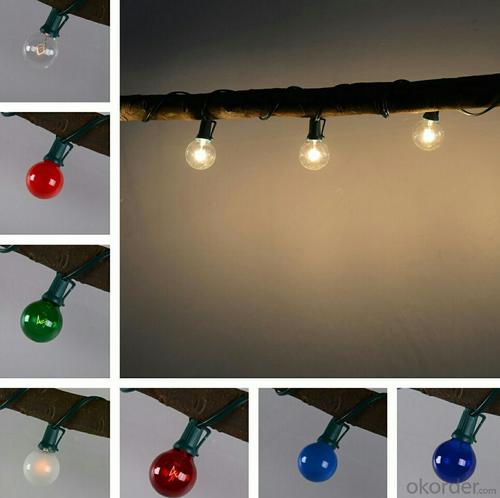 G40 Incandescent Bulb Led Light String for Outdoor Indoor Decoration with 25 Clear Bulb System 1