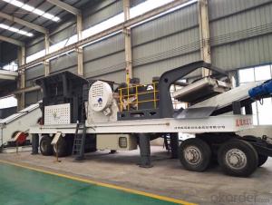 Tyre type mobile crushing station for railway for mining and ore industry