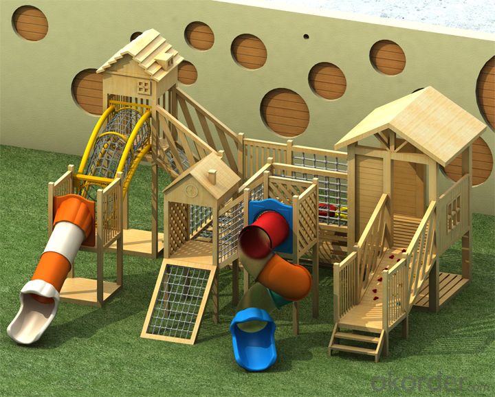 wooden commercial playground equipment