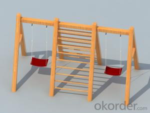Amusement equipment children preschool outdoor playground wooden swing