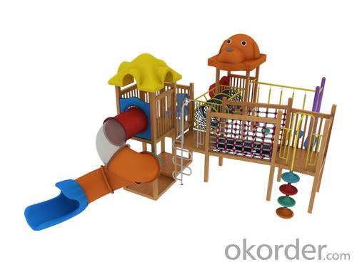 Outside Wooden Adventure Playground for Preschool System 1