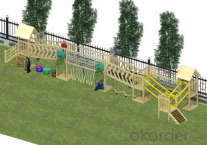 Amusement equipment wooden outdoor playground for Kids preschool