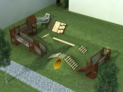 Outdoor Adventure Wooden Playground for Preschool Backyard System 1