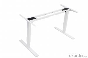 Height Adjustable Desk Steel Frame with Dual Motors and Three Section Column