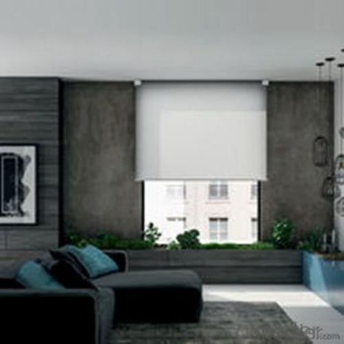 Blackout Sliding Door Motorized Roller Shades System 1