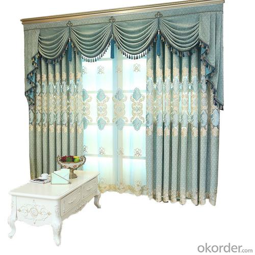 Chenille hollow patchwork embroidered curtain System 1