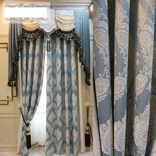 Curtains European high-precision chenille jacquard curtain fabric System 1