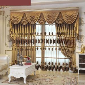 Home curtain blackout curtain chenille hollow water-soluble embroidery  curtain System 1
