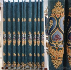 Home curtain hotel curtain blackout curtain Chenille embroidered  water soluble curtain fabric
