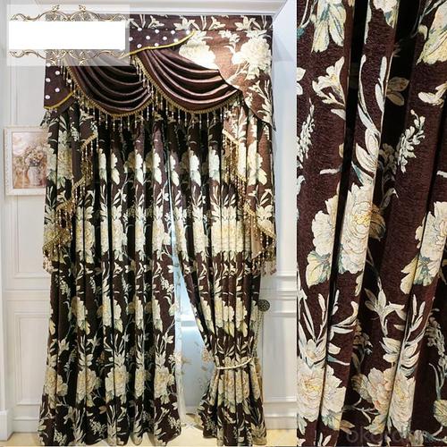 Home curtain hotel curtain blackout curtain chenille embossed jacquard curtain System 1