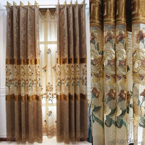 Home curtain hotel curtain blackout curtain Chenille water soluble patchwork embroidered curtain System 1