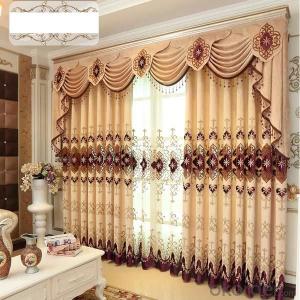 Home curtain hotel curtain blackout curtain chenille hollow water soluble embroidery curtain fabric