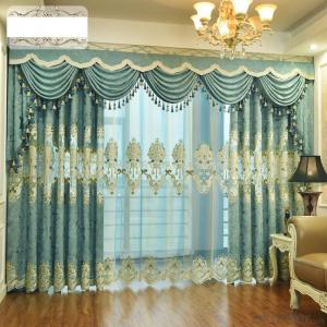 Home curtain hotel curtain chenill cashmere hollow water-soluble embroidery curtain fabric