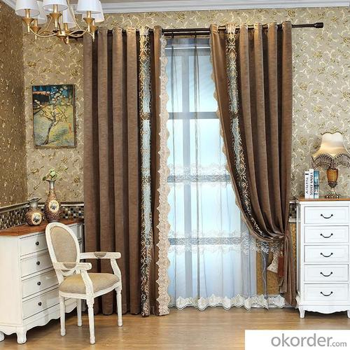 Home curtain hotel curtain blackout curtain  Laser velvet embroidered velvet curtain System 1