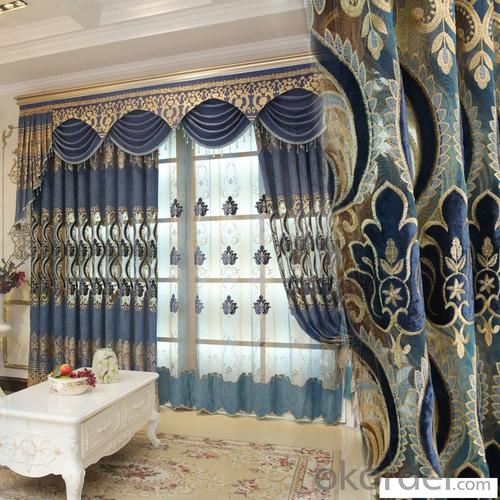 Home curtain hotel curtain blackout curtain hollow embroidered  curtain fabric System 1