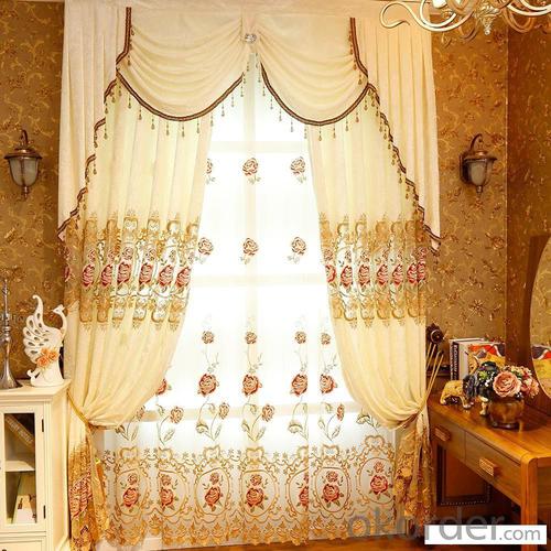 Home curtain hotel curtain blackout curtain European luxury  embroidered curtain fabric System 1