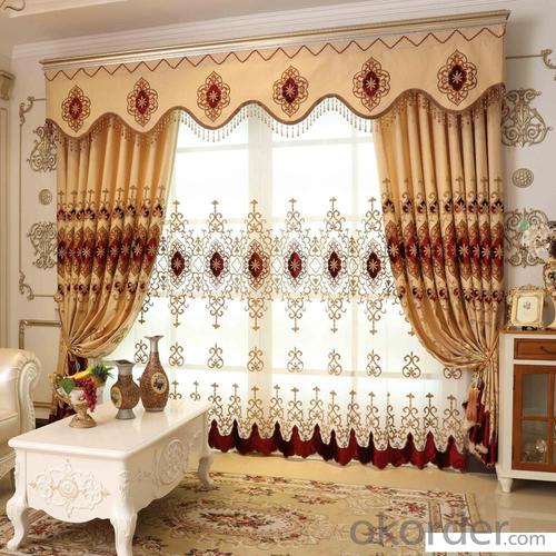 Home curtain hotel curtain blackout curtain embroidered  velvet curtain fabric System 1