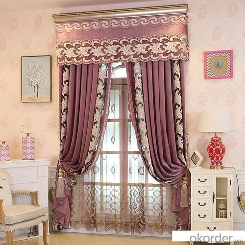 Home curtain hotel curtain blackout curtain Laser embroidery  velvet curtain System 1