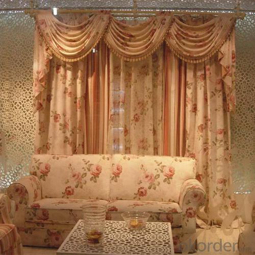 Wholesale polyester curtain with red blackout System 1