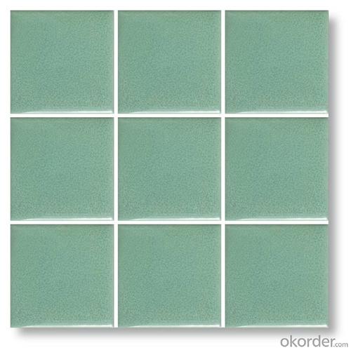 glazed ceramic mosaic tile 97*97mm for swimming pool System 1