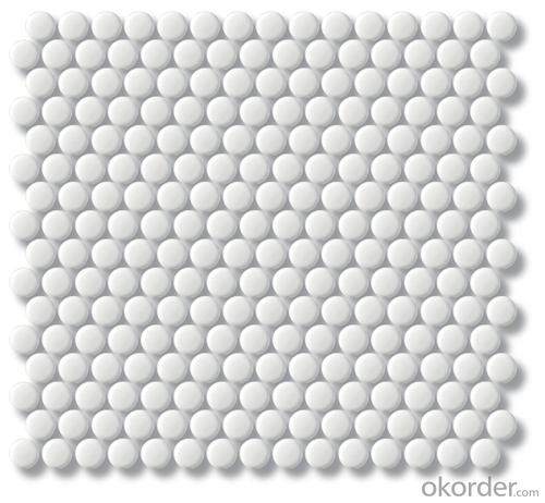 Penny Round Ceramic Mosaic Tile for Kitchen Bathroom Backsplash System 1