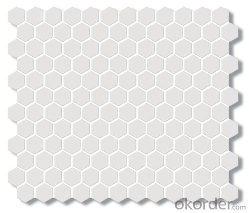 Unglazed 1&quot; Hexagon Ceramic Mosaic Tile for Kitchen backsplash Bathroom Wall System 1