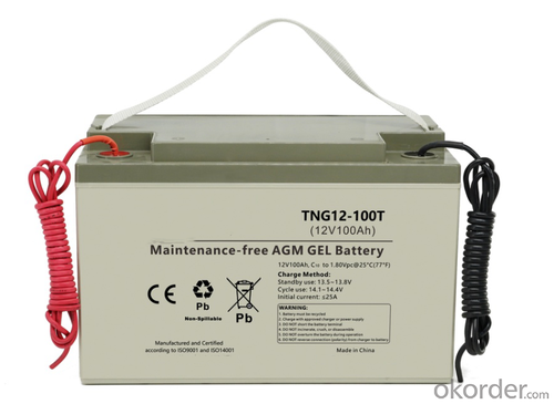 Supply TNG12-100T desiged for solar street light On-grid off-grid energy storage gel battery System 1