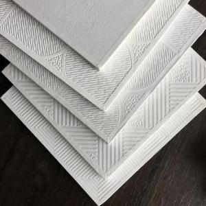 Gypsum board ceiling tiles 60x60 size for sale
