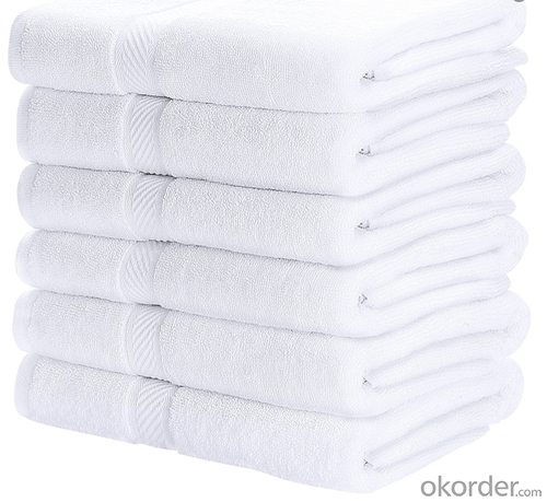 White Dobby Jacquard Egyptian Cotton Multipurpose  Hand Towels for Hotel Use System 1