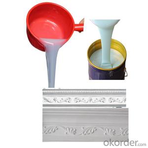 Two component silicone for making gypsum cement concrete plaster decoration molds