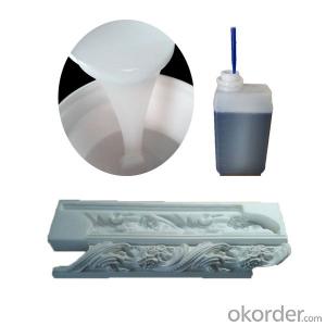 Two component silicone for making gypsum cement concrete plaster decoration molds