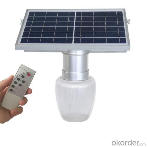 New Design Golden Grey Apple Model LED Solar Garden Light System 1