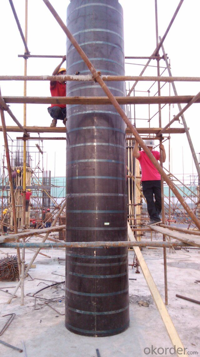 circular column formwork wooden lightweight for concrete column  round pillar