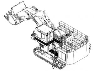 XE1250 MIning Excavator hydraulic excavator 567kw/1800rpm 115000kg