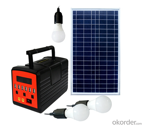 Emergency Solar Energy Systems:Solar Kits for 3-Room Home Power with 6 USB Mobile Phone Chargers System 1